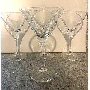 4 Pasabahce European Blown Glass Martini Glasses 8.25oz.   # 2077